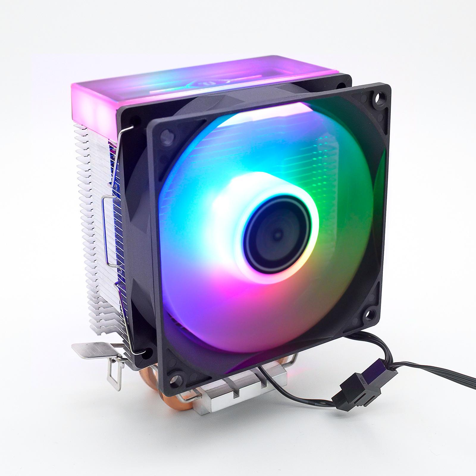 Đặc biệt máy tính để bàn đa nền tảng CPU ống dẫn nhiệt kép tản nhiệt 2 ống đồng không gian vô tận chói mắt tắt tiếng quạt