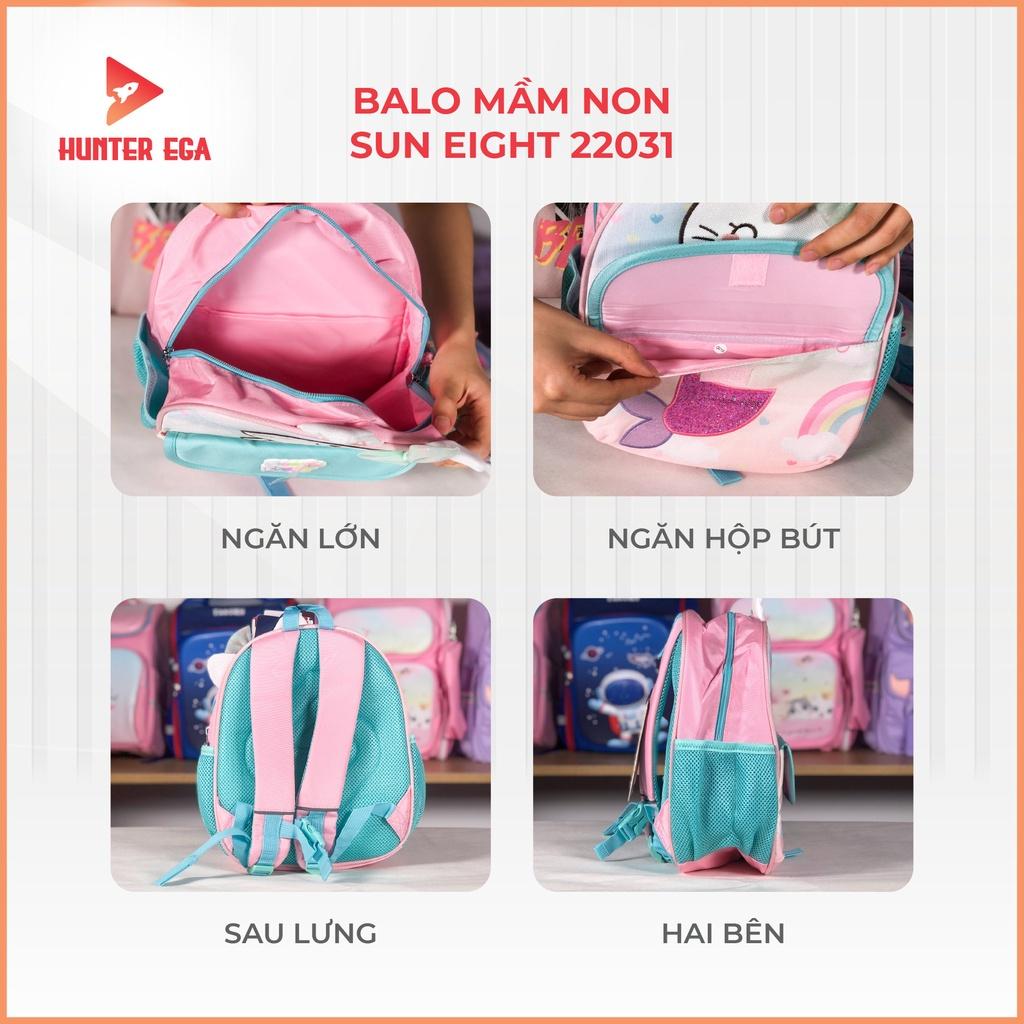 Balo Mầm Non Siêu Nhẹ Họa Tiết Hình Thú Dễ Thương Mã SUN EIGHT 22031