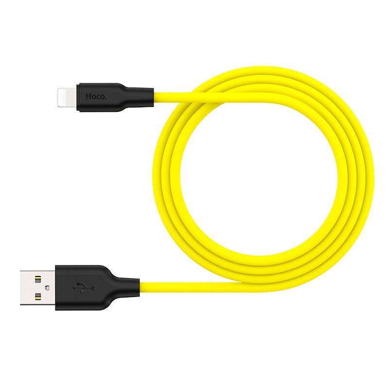 Hoco phong cách mới nhất X21 Plus keo mềm lỏng phù hợp với cáp dữ liệu Apple cáp sạc điện thoại di động phổ thông Android type-c