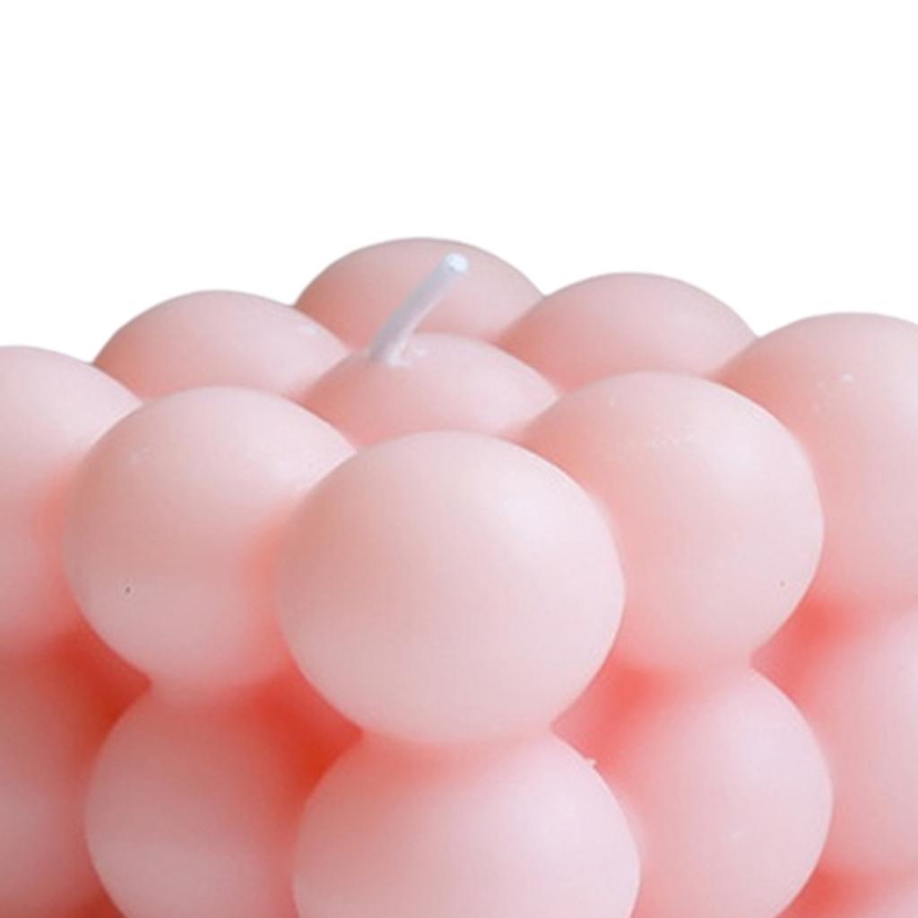 2xCube Candle Soy Wax Small INS Bedroom Office Nursery Decor Dessert Candle pink
