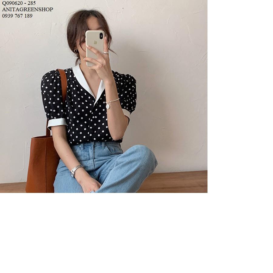 Q090620 ÁO SƠ MI CHẤM BI