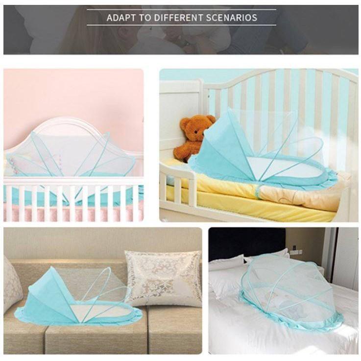 MÙNG NGỦ CHỐNG MUỖI CÔN TRÙNG CÁCH ÂM XẾP GỌN CHO BÉ CAO CẤP BABYBOO Size L
