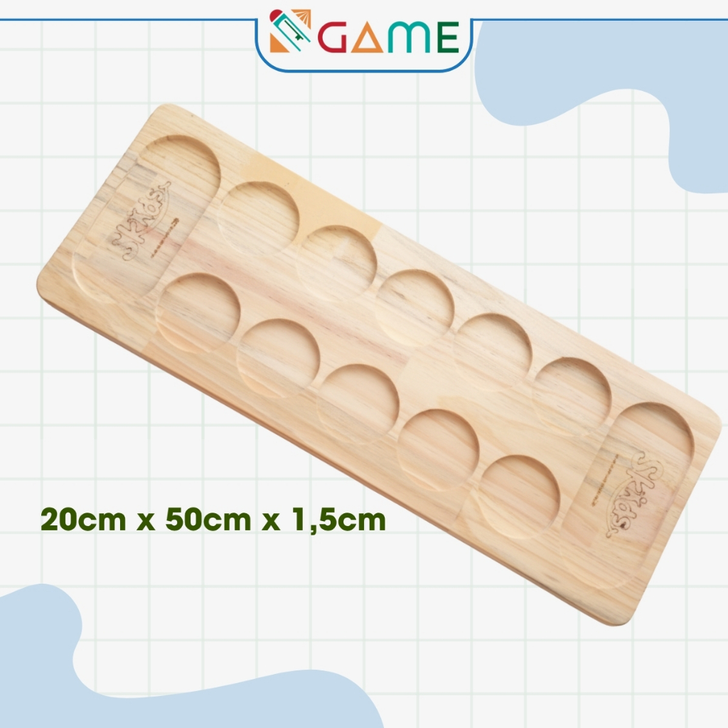Bộ Ô Ăn Quan Gỗ Thông Trò Chơi Dân Gian Việt Nam, Ô Quan Gỗ Thông Tự Nhiên Cao Cấp - SKIDS