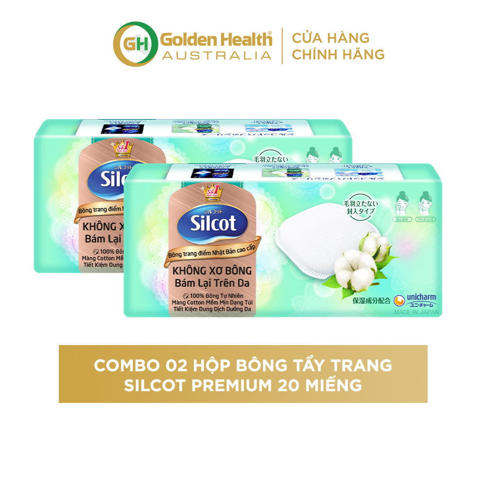 [GIFT] Combo 2 hộp bông tẩy trang Silcot Premium 20 miếng