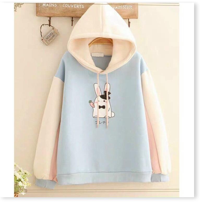 Áo khoác hoodies form rộng có mũ con thỏ cực đẹp , hot 2021 THỜI TRANG MỚI KINGSHOP79