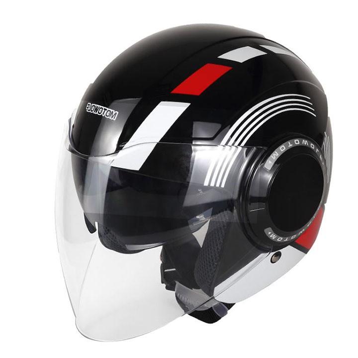 Mũ Bảo Hiểm Có Kính Xe Máy Motowolf - TB
