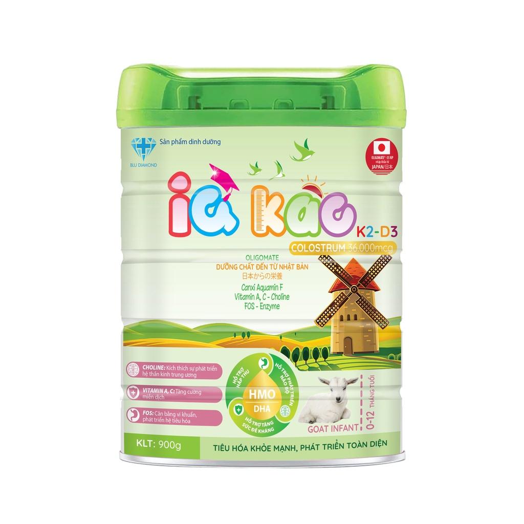 Combo Sữa bột sữa dê IQ KAO Goat Infant giúp bé tiêu hóa khỏe mạnh, phát triển toàn diện hộp 900g