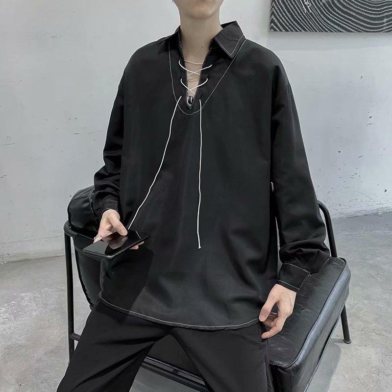 Áo Sơ Mi Tay Dài Dáng Rộng Phong Cách Lịch Lãm Thời Trang Cho Nam