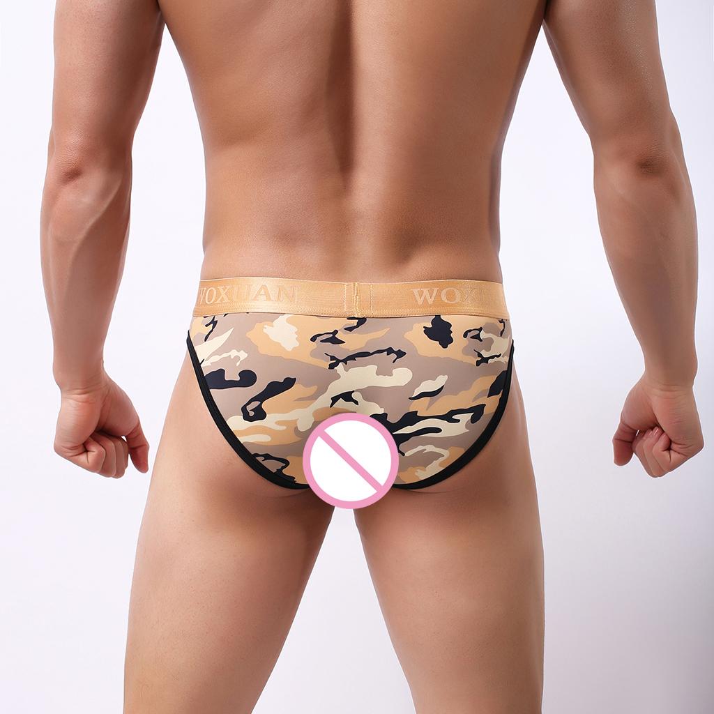 Men Camo G String Thong Camouflage Pouch Underwear Bikini S-XL
