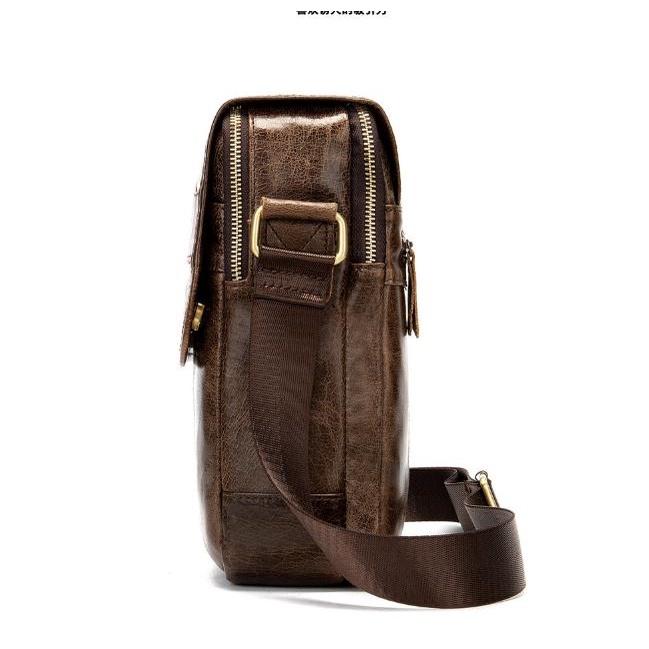 Cặp da nam, đeo chéo da bò cao cấp hàng hiệu sang trọng lịch lãm - C86