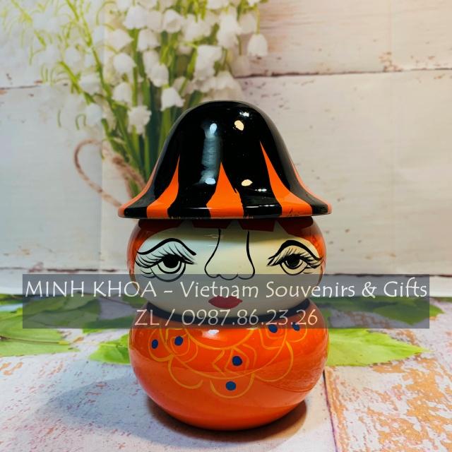 Búp Bê Sơn Mài 2 Tầng Phong Cách Nga Độc Đáo - Lacquer Dolls (Handicrafts)