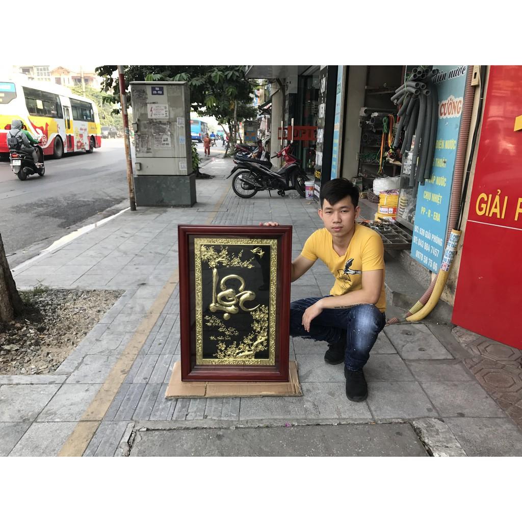 Tranh Chữ Lộc Bằng Đồng Chạm Thủ Công- quà tặng tân gia ý nghĩa