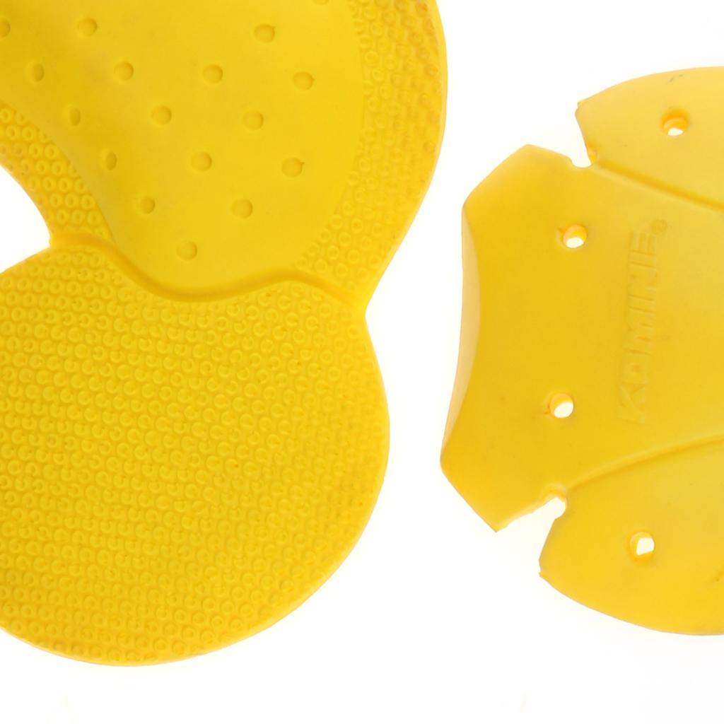 Motorcycle Motocross CE Approved Armour Hip & Knee Protection Pads Yellow