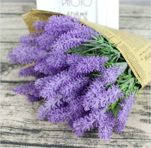 Cành hoa Lavender giả - dài 40cm - nhiều nhánh - Cây giả, hoa lụa Decor trang trí nhà cửa