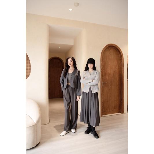 Áo khoác blazer nữ dài tay 5 khuy dọc nắp túi ngực 76a41 by germe