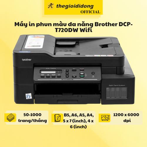 Máy in phun màu đa năng Brother DCP-T720DW Wifi - Hàng Chính Hãng