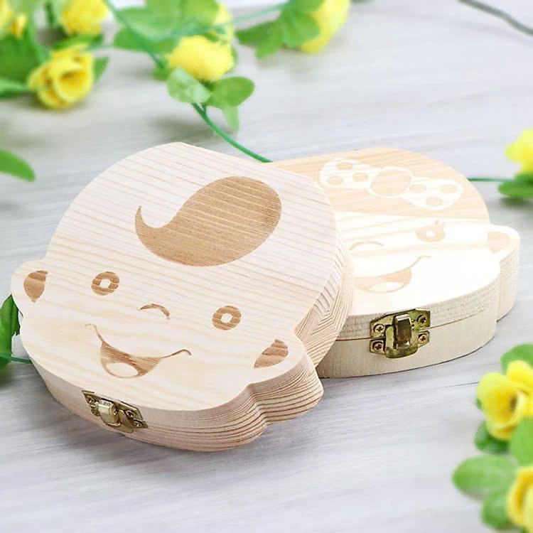 Hộp Đựng Răng Sữa Của Bé Gái Bằng Gỗ Lưu Giữ Làm Kỉ Niệm