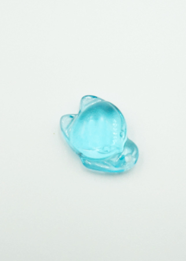 Mặt dây Hồ Ly baby đá Topaz xanh biển Tình Duyên - mạng Thủy