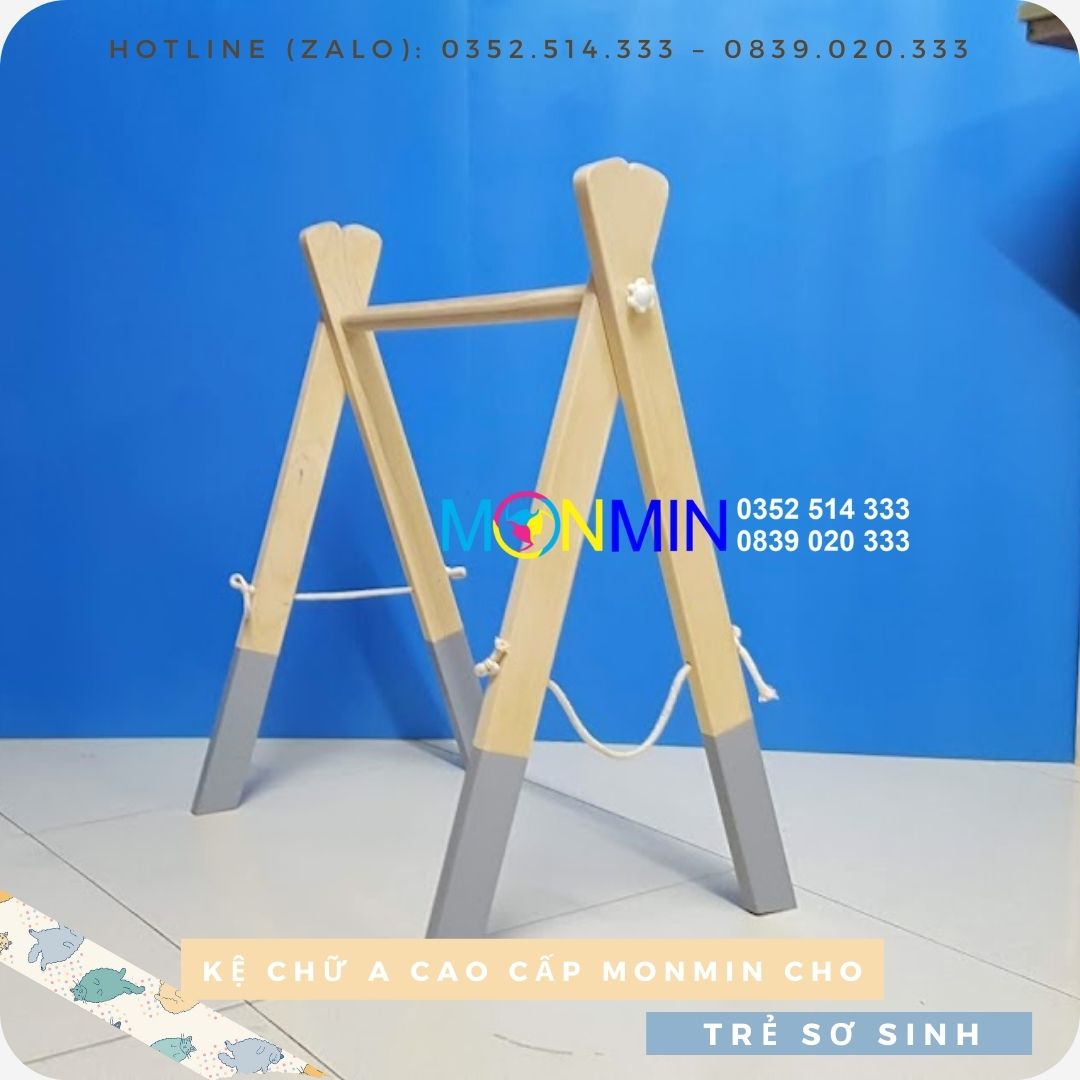 Kệ chữ A bằng gỗ Monmin - Chuẩn Montessori - chất lượng cao