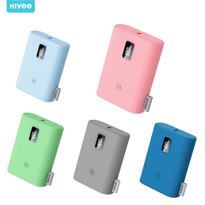 Pin sạc dự phòng sạc nhanh Kivee-PT58X Pro 22.5W 10000mah QC3.0 với 3 cáp sạc nhanh + màn hình điện tử - giao màu ngẫu nhiên