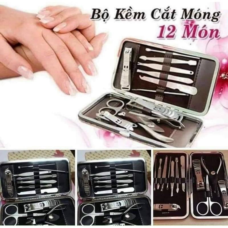 Bộ Kìm Cắt Móng Tay 12 Món Chất Liệu Thép Không Gỉ Cao Cấp Siêu Tiện Dụng