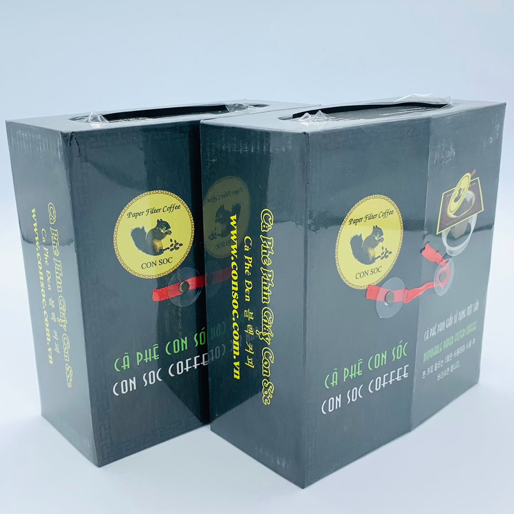 Cà phê phin giấy Con Sóc Đôi Đen