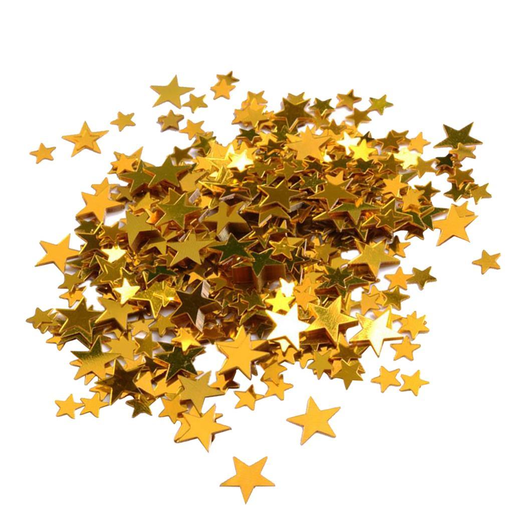 6mm+10mm Mixed Scatters Pentagram Confetti for Wedding Table Decor