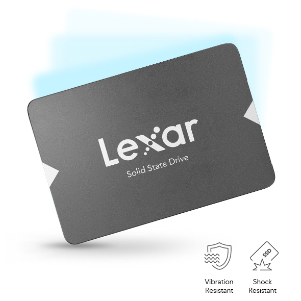 Ổ cứng SSD 128GB/ 256GB/ 512GB Lexar NS100 2.5” SATA III (6Gb/s), tốc độ đọc lên đến 520Mb/s - Hàng chính hãng BH 3 năm