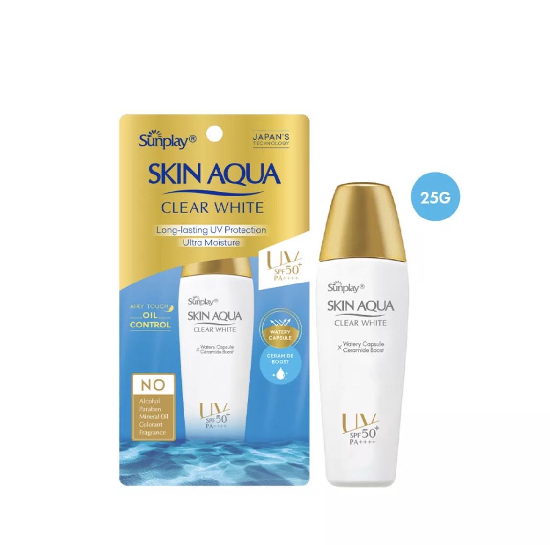 Sữa Chống Nắng Hằng Ngày Dưỡng Trắng Sunplay Skin Aqua Clear White SPF 50+, PA++++ (25g)