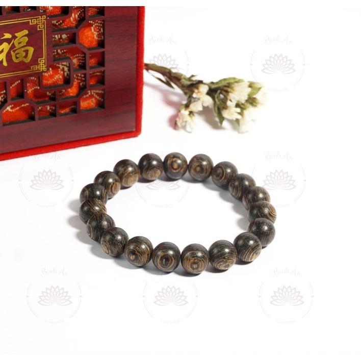 Vòng Tay Trầm Hương Tròn Đơn Sánh Chìm Nước- Trầm Hương Tự Nhiên - Trầm Việt- Size Nam Nữ, 10mm, 12mm, 14mm, 16mm, 18mm