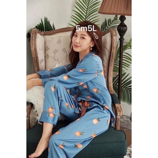 Bộ Lụa Mặc Nhà ️Đồ Ngủ Pijama Lụa Cao Cấp Siêu Mát Mềm Mịn - ELSA
