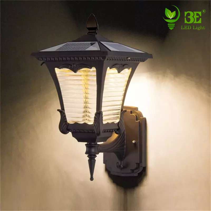 Đèn Treo Tường Gắn Tường Ốp Tường Ngoài Trời 3E LED LIGHT Năng Lượng Mặt Trời Chống Nước IP65
