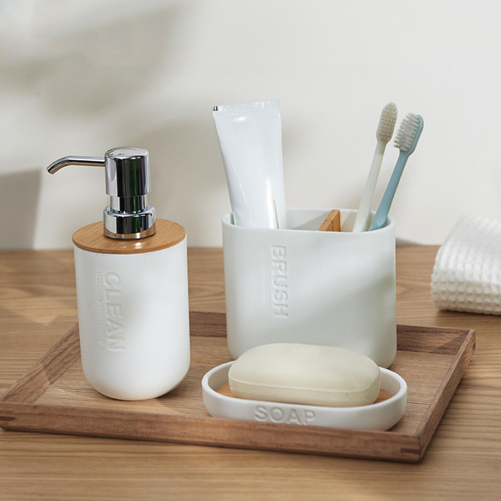 Ceramic Bathroom Accessories Complete Set for Hotel Restroom Apartment 3pcs