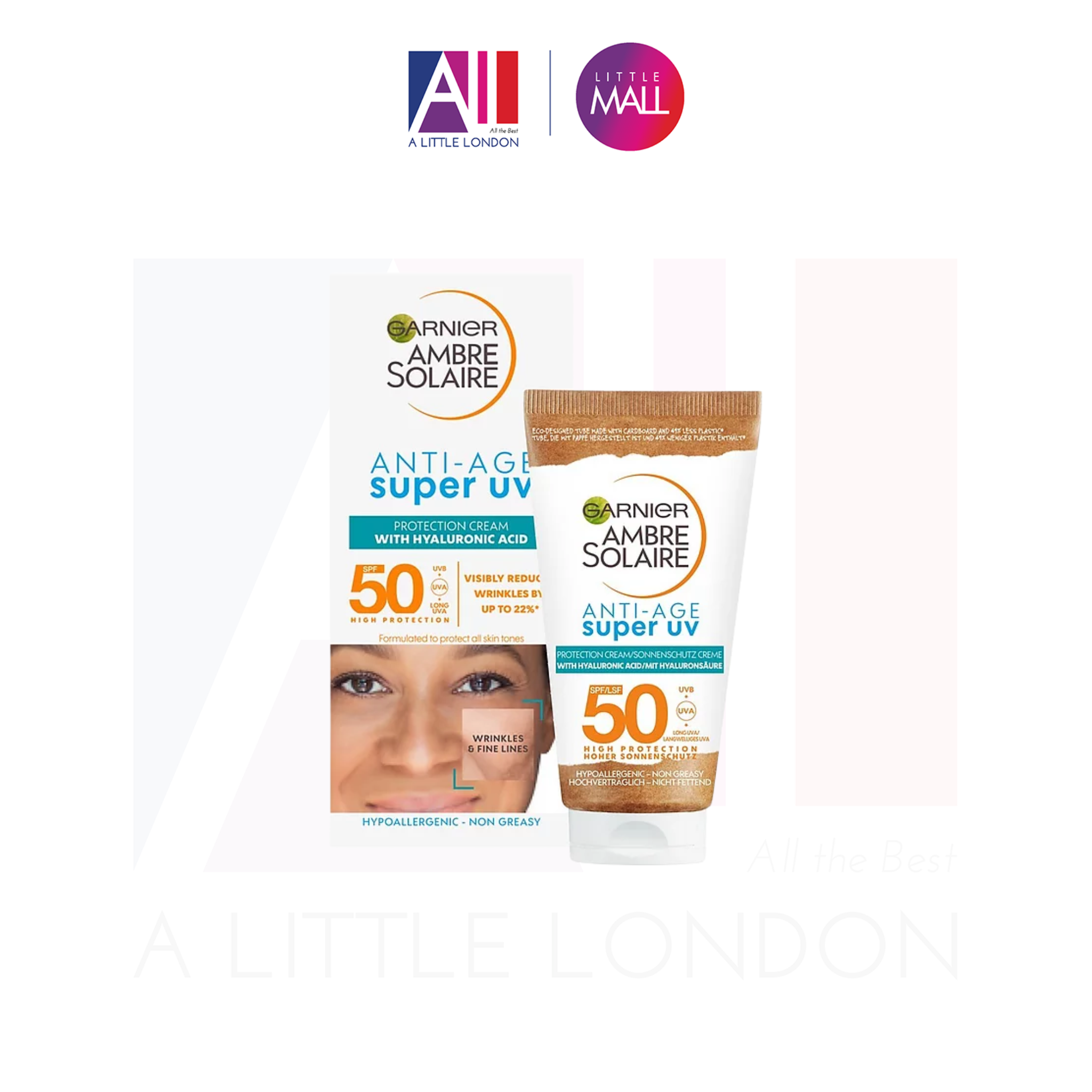 Kem chống nắng chống lão hóa Garnier Ambre Solaire Anti Age Super UV SPF 50 50ml `