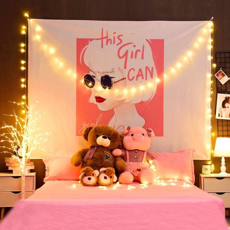 Thảm Treo Tường, Decor phòng ngủ, vải treo tường vintage
