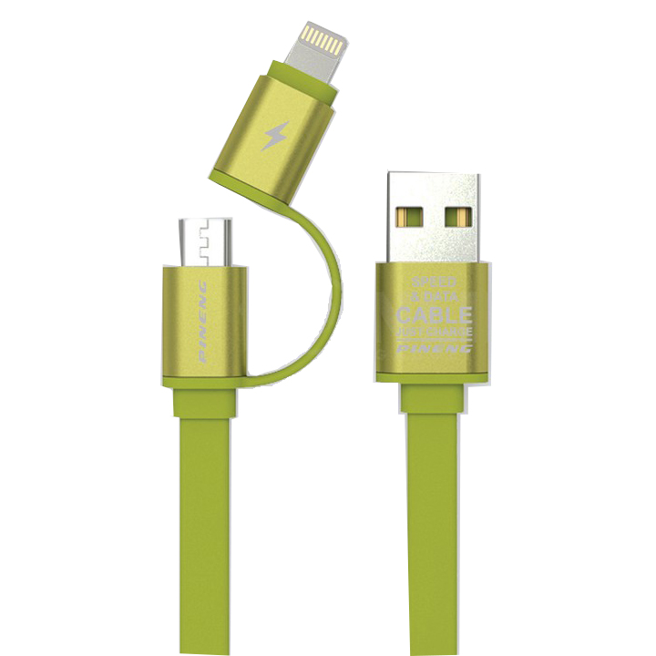 Cáp Sạc Dùng Cho Điện Thoại Chuẩn Lightning &amp; Micro USB Pineng PN-304 - Hàng Chính Hãng