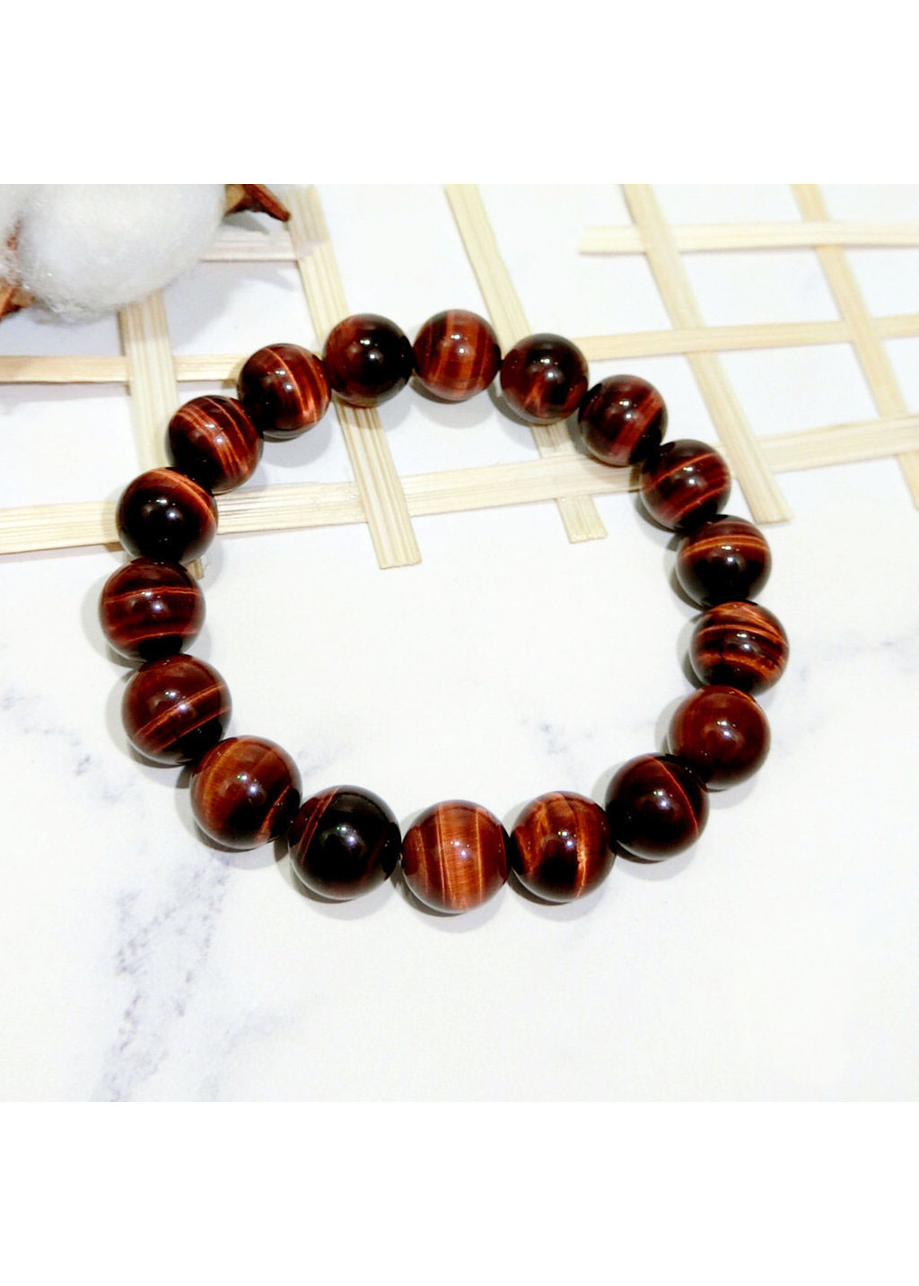 Vòng tay mắt hổ nâu đỏ 8mm đến 12mm