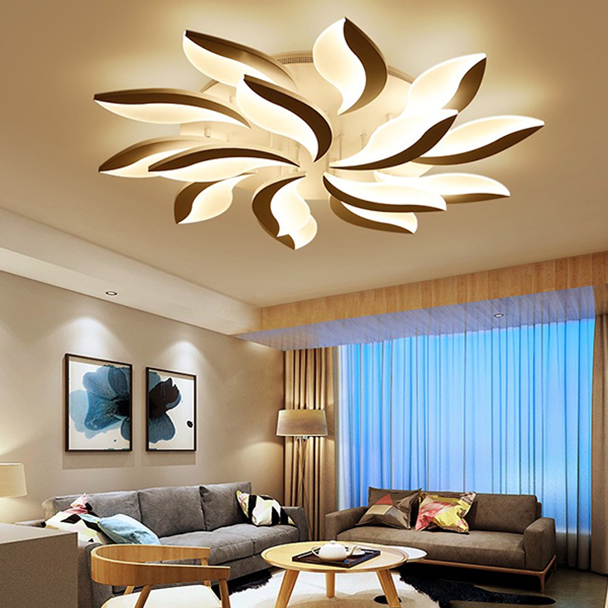 Đèn trần - đèn ốp trần GOLDSEEE 15 cánh hiện đại - đèn tranh trí cao cấp