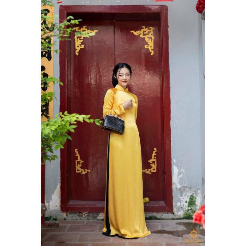 Áo dài truyền thống trơn, áo lụa trơn rẻ đẹp