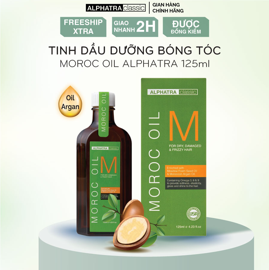 TINH DẦU DƯỠNG BÓNG TÓC – MOROC OIL ORGANIC - USA 125ml