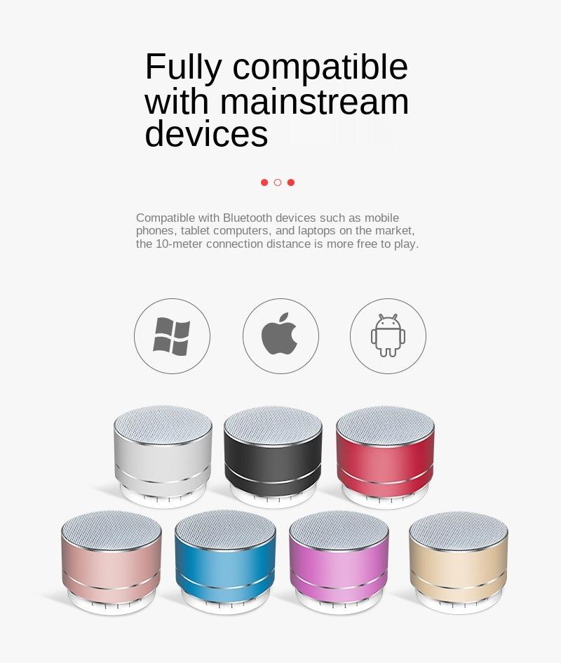 Loa di động Bluetooth không dây nhiều màu Macaron Creative Cartoon Mini Sound 5.0 Loa siêu trầm Quà tặng điện thoại di động Màu sắc: Đen