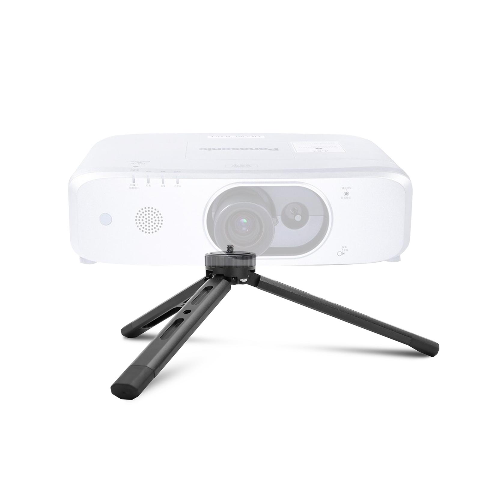 Mini Metal Tripod Aluminum Alloy Desktop Stand Tripod with 1/4 inch Screw for DSLR ILDC Camera Camcorder Projector