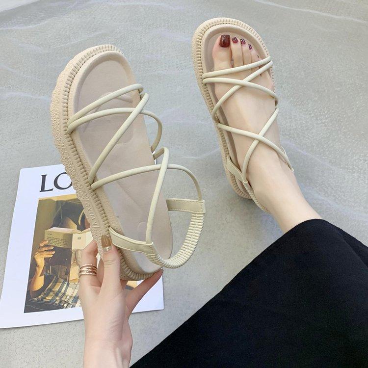 Giày Sandal Hở Ngón Quai Co Giãn Thoải Mái Thời Trang Cho Nữ