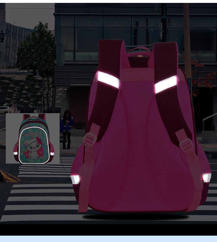 Mới Chỉnh Hình Cô Gái Ba Lô Cho Trường Học 3D Mèo Hoạt Hình Bé Gái EVA Trường Túi Trẻ Em Trường Tiểu Học Lớp 1-5 ba Lô Trẻ Em