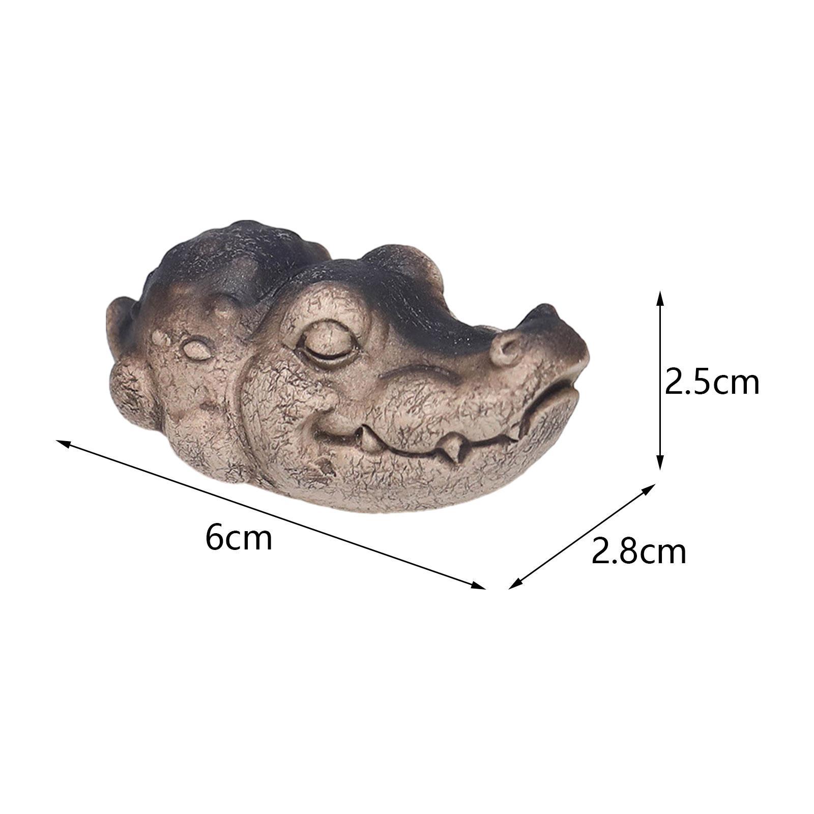 Crocodile Statue Tea Pet Figurine Small Tea Pet Ornament Craft Tabletop Ornament for Tea Decoration Tea Accessories Bookshelf