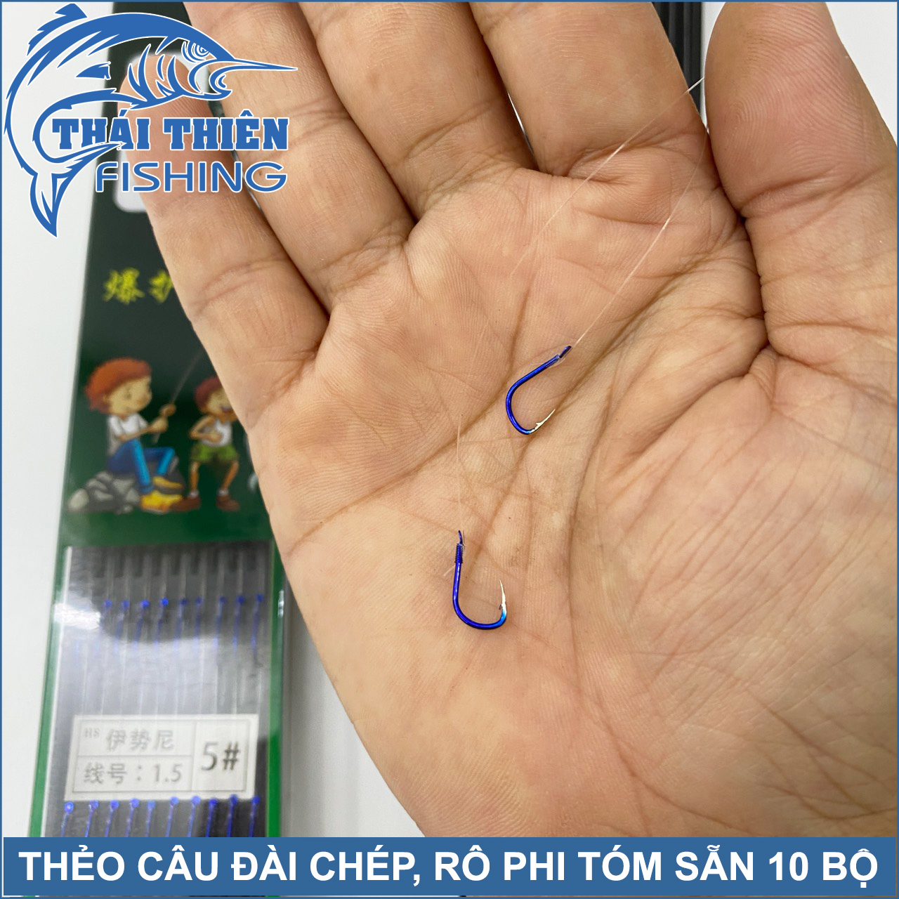 Bộ 10 Thẻo Câu Đài Tóm Sẵn 2 Lưỡi Dùng Câu Chép, Rô Phi Sông Tự Nhiên, Hồ Dịch Vụ