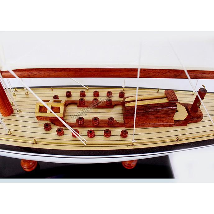 Mô hình thuyền gỗ Endeavour 50cm (Trắng - Đỏ)