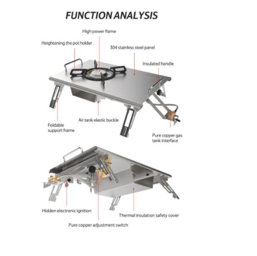 Bếp gas để bàn Glamping dành cho NatureHike NH20RJ001