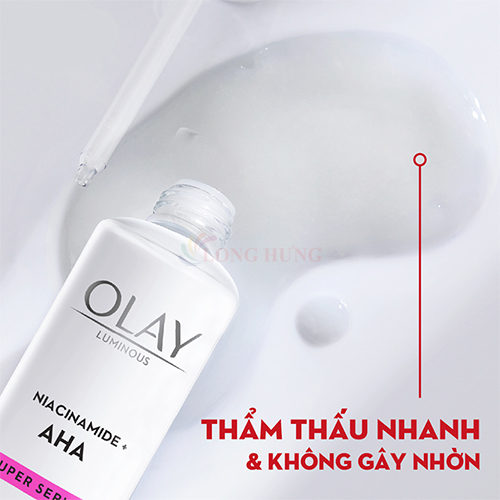 Tinh chất dưỡng trắng Olay Luminous Super Serum Niacinamide + AHA (30ml) - Hàng chính hãng