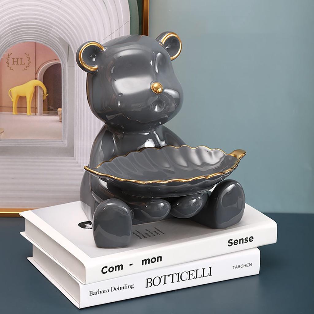 Gấu BearBrick Sứ | Khay đựng chìa khóa - kẹo hình Gấu BearBrick sang chảnh chất liệu sứ cao cấp ( Hàng Có Sẵn )